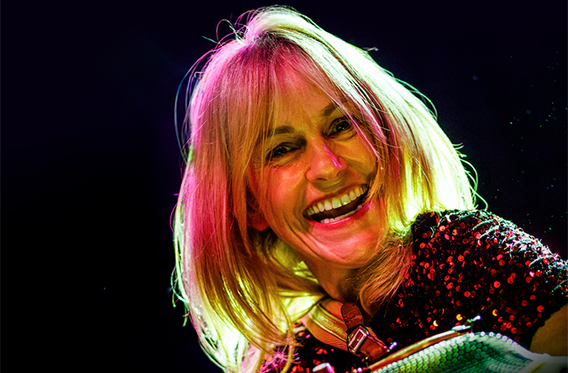 Sharon Shannon smiling in close-up.